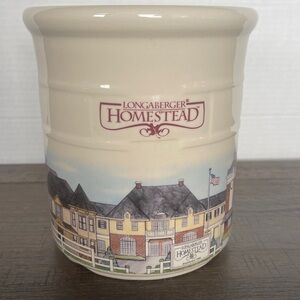 Vintage 1999 Longaberger Pottery Homestead 2-quart Crock Cream Made in USA
